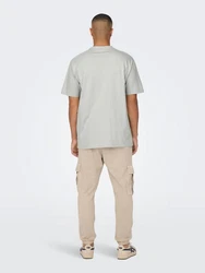 ONLY & SONS T-Shirt Fred Grau/Khaki/Hellgrau