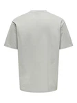 ONLY & SONS T-Shirt Fred Grau/Khaki/Hellgrau