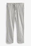 Next Stoffhose mit Kordelzug aus Leinenmischung Grau/Hellgrau/Khaki