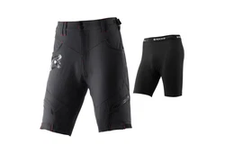 ROCKBROS Radlerhose Herren Fahrradhose mit Sitzpolster 4D Atmungsaktiv Schnelltrocknend Radhose MTB Hose Bike Shorts Schwarz/Hellbraun/Grau