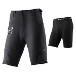 ROCKBROS Radlerhose Herren Fahrradhose mit Sitzpolster 4D Atmungsaktiv Schnelltrocknend Radhose MTB Hose Bike Shorts Schwarz/Hellbraun/Grau