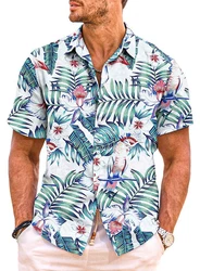 JMIERR Hawaiihemd Herren Kurzarm Hawaii-Print 