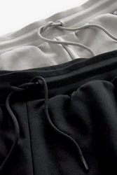 Next Sweatshorts Jersey-Shorts mit Reißverschlusstasche 2er-Pack Dunkelgrau/Grau/Dunkelblau/Hellgrau