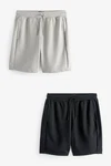 Next Sweatshorts Jersey-Shorts mit Reißverschlusstasche 2er-Pack Dunkelgrau/Grau/Dunkelblau/Hellgrau