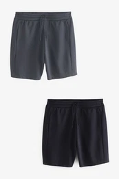Sweatshorts Jersey-Shorts mit Reiverschlusstasche, 2er-Pack (1-tlg)