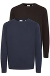 !Solid Sweatshirt SDMColinreg 2Pack Basic Rundhalspullover Dunkelblau/Blau/Schwarz