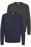 !Solid Sweatshirt SDMColinreg 2Pack Basic Rundhalspullover Dunkelblau/Grau/Dunkelgrau