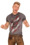 Hangowear Trachtenshirt FERDI AUSTRIA braun/grau