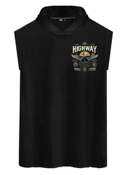 RMK Tanktop Herren Shirt Muskelshirt Gym Highway Motorrad Dunkelblau/Schwarz