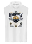 RMK Tanktop Herren Shirt Muskelshirt Gym Highway Motorrad Dunkelblau/Weiß