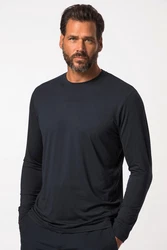 JP1880 T-Shirt Langarmshirt Rundhals UV-Schutz Dunkelblau/Schwarz