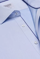 Vincenzo Boretti Businesshemd tailliert super bgelfrei Hellblau/Blau