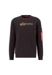 Alpha Industries Sweatshirt Alpha Label Sweater für Herren Schwarz/Rot/Dunkelgrau/Khaki