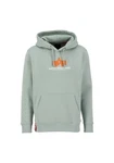 Alpha Industries Hoodie Basic (Rubber) pastellgrn/orange/wei