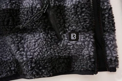 Brandit Teddyfleece Pullover Worker schwarz/grau