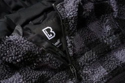 Brandit Teddyfleece Pullover Worker schwarz/grau