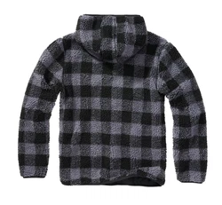 Brandit Teddyfleece Pullover Worker schwarz/grau