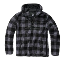Fleecepullover Teddyfleece Pullover Worker, schwarz/grau