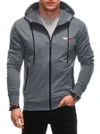 Edoti Kapuzenpullover Kapuzensweatshirt mit Reißverschluss Dunkelgrau/Hellgrau/Dunkelblau/Grau