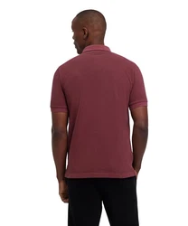 FALKE Poloshirt Garment Dye-Technik Dunkelrot/Bordeaux
