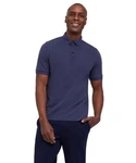 FALKE Poloshirt Garment Dye-Technik Dunkelblau/Blau