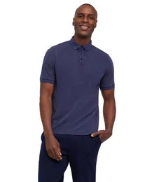 Poloshirt (1-tlg) aus hochwertiger Baumwolle in Garment Dye-Technik