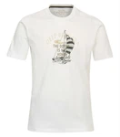 Redmond T-Shirt Round Neck mit Print WEISS
