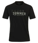 Redmond T-Shirt Round Neck mit Print schwarz
