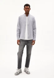 Armedangels Langarmhemd Quaasa Regular Fit Hemd Grau/Hellgrau