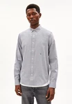 Armedangels Langarmhemd Quaasa Regular Fit Hemd Grau/Hellgrau