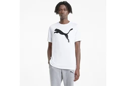 PUMA T-Shirt Active Big Logo T-Shirt Herren Weiß/Creme