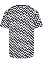 URBAN CLASSICS T-Shirt Oversized Check Tee Weiß/Schwarz/Creme