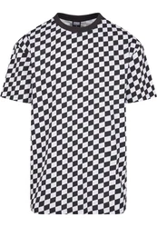 URBAN CLASSICS T-Shirt Oversized Check Tee Weiß/Schwarz/Creme