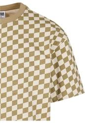 URBAN CLASSICS T-Shirt Oversized Check Tee Beige/Braun/Khaki/Grün