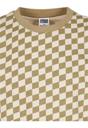 URBAN CLASSICS T-Shirt Oversized Check Tee Beige/Braun/Khaki/Grün