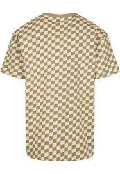 URBAN CLASSICS T-Shirt Oversized Check Tee Beige/Braun/Khaki/Grün