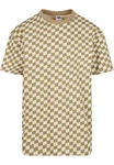URBAN CLASSICS T-Shirt Oversized Check Tee Beige/Braun/Khaki/Grün