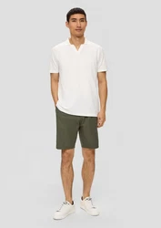 s.Oliver Bermudas Chino-Shorts im Relaxed Fit Khaki/Weiß/Creme