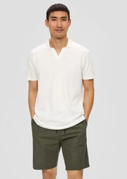 Bermudas Chino-Shorts im Relaxed Fit mit Elastikbund Durchzugkordel