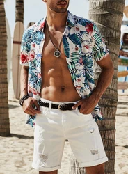 JMIERR Hawaiihemd Herren Kurzarm Hawaii-Print 