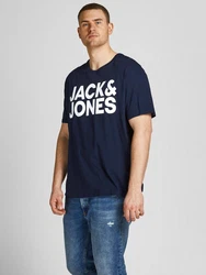 Jack & Jones T-Shirt 2er-Set Plus Size T-Shirt Logo (4831) Blau (4831)