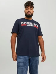 Jack & Jones T-Shirt 2er-Set Plus Size T-Shirt Logo (4831) Dunkelblau/Rot (4831)