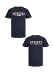Jack & Jones T-Shirt 2er-Set Plus Size T-Shirt Logo (4831) Dunkelblau/Rot (4831)