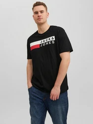 Jack & Jones T-Shirt 2er-Set Plus Size T-Shirt Logo (4831) Blau/Weiß (4831)