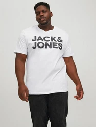 Jack & Jones T-Shirt 2er-Set Plus Size T-Shirt Logo (4831) Weiß/Blau (4831)