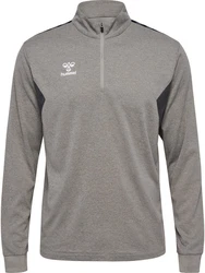 hummel Sweater hmlAUTHENTIC HALF ZIP SWEAT Grau Melange