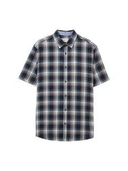 TOM TAILOR Kurzarmhemd Blau/Dunkelblau/Hellblau/Grau