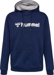 hummel Kapuzenpullover Hmlmover Cotton Hoodie Dunkelblau/Blau
