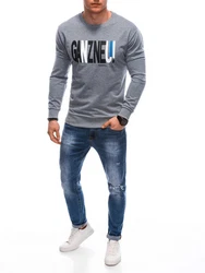 Edoti Sweatshirt für Männer Grau/Dunkelgrau/Dunkelblau
