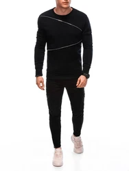 Edoti Herren-Sweatshirt Schwarz